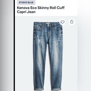 Studio blue Canova Eco skinny roll cuff Capri Jean